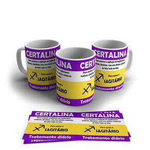 Caneca Porcelana Signo Do Zodíaco Sagitário 325ml