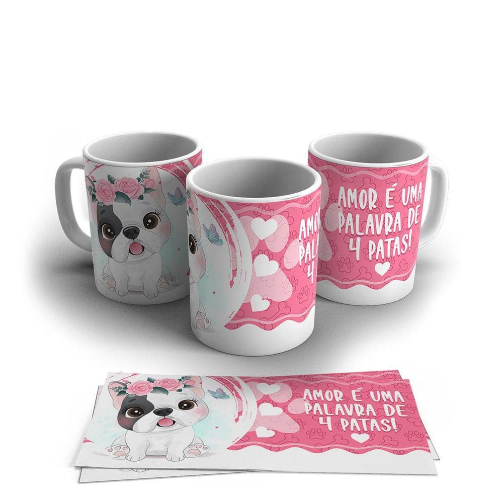 Caneca Personalizada Porcelana Pet Cachorro 325ml