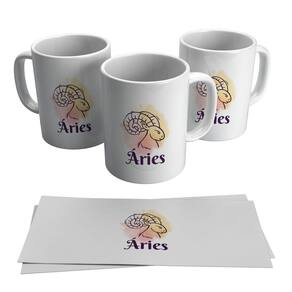 Caneca Personalizada Áries Signo Símbolo Horóscopo 325ml