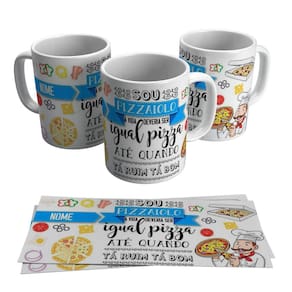 Caneca Pizzaiolo Pizza Profissão Cozinheiro Comida 325ml