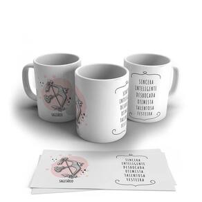Caneca Personalizada Cerâmica Signo Sagitário 325ml
