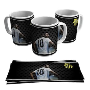 Caneca Pelé Santos Escudo Time Peixe 325ml