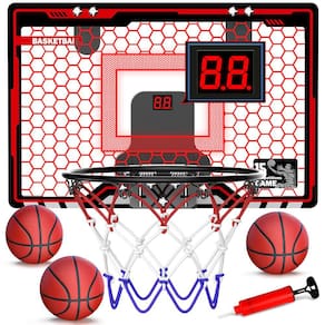 Cesta de basquete de salão HopeRock para crianças com luz LED e placar