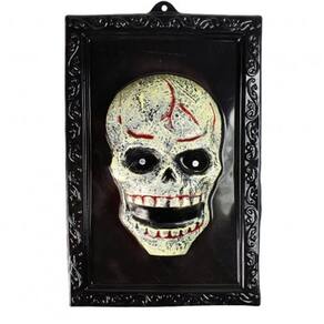 Quadro Decorativo Caveira em Relevo Halloween