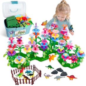 Blocos de construção Toy Leetous Dinosaur Flower Garden 167 unidades