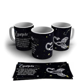 Caneca Porcelana Signo Do Zodíaco Escorpião 325Ml