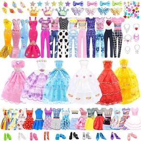 Kit de design de moda para bonecas, roupas e acessórios, 75 unidades