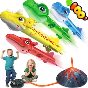 Lançador de foguetes Dinosaur Huge Wave Stomp Launch para crianças