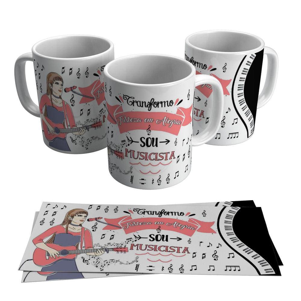 Caneca Sou Musicista Transformo Tristeza Em Alegria 325ml