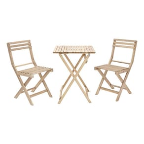Conjunto De Madeira 2 Cadeiras E 1 Mesa - Jardim E Varanda