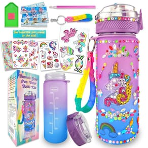 Kit de decoração de garrafas de água EdSportsHouse para meninas de 4 a 12 anos
