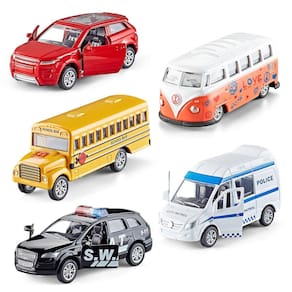 Conjunto de carros de brinquedo de metal fundido KIDAMI 1:64 com portas que podem ser abertas