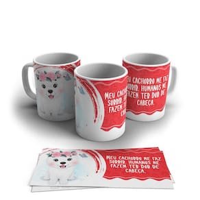 Caneca Personalizada Porcelana Pet Cachorro 325ml