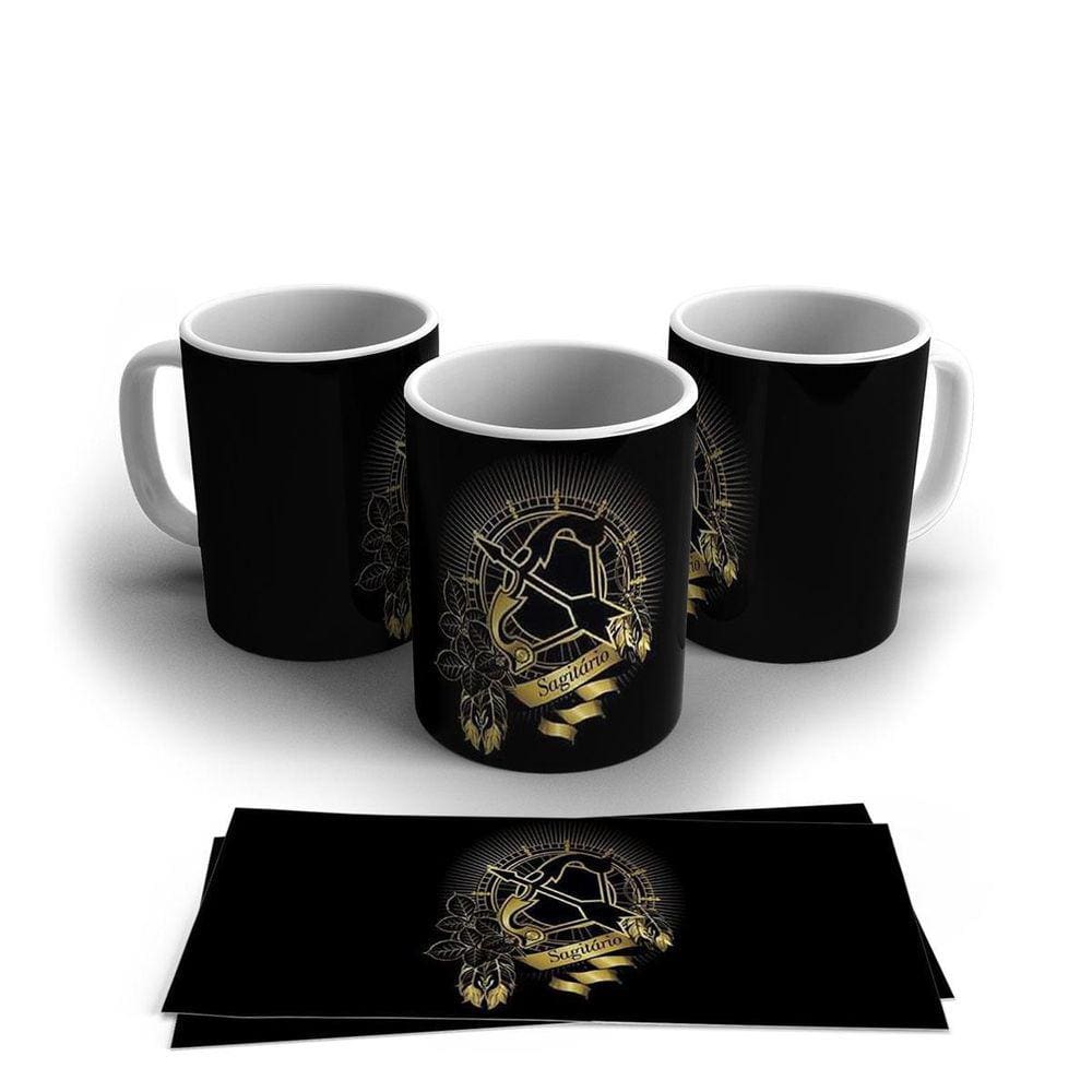 Caneca Porcelana Signo Do Zodíaco Sagitário 325ml