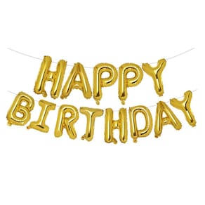 Banner de aniversário PIGETALE Gold 40cm Foil Letters Balon