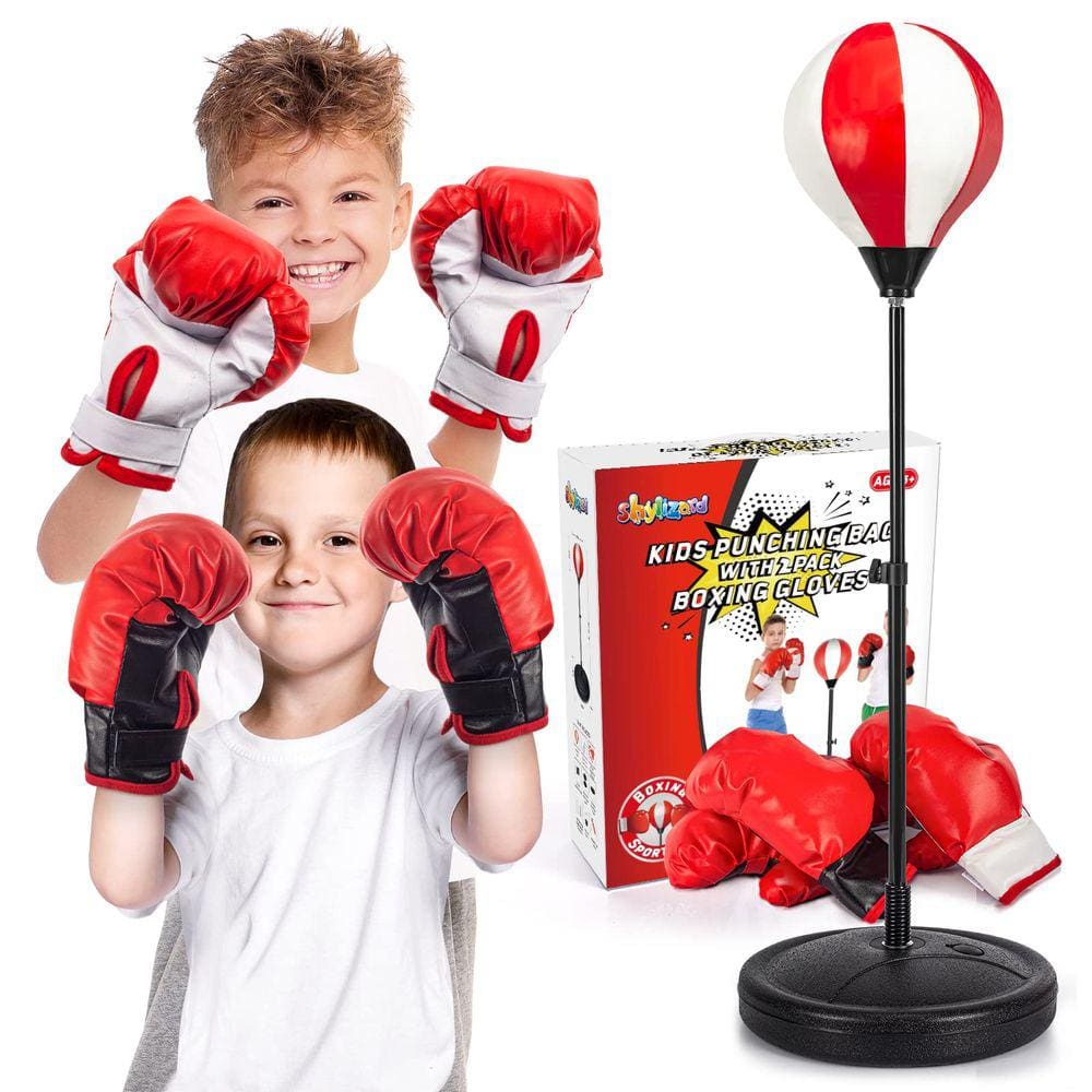 Saco de pancadas ShyLizard para crianças com luvas de boxe de 5 a 10 anos