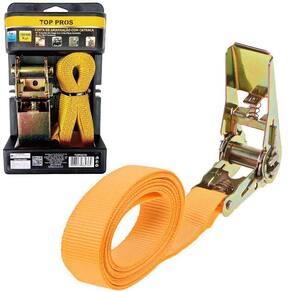 Fita Prender Carga Maxima 500Kg Catraca Top Pros 2,5Cmx5M