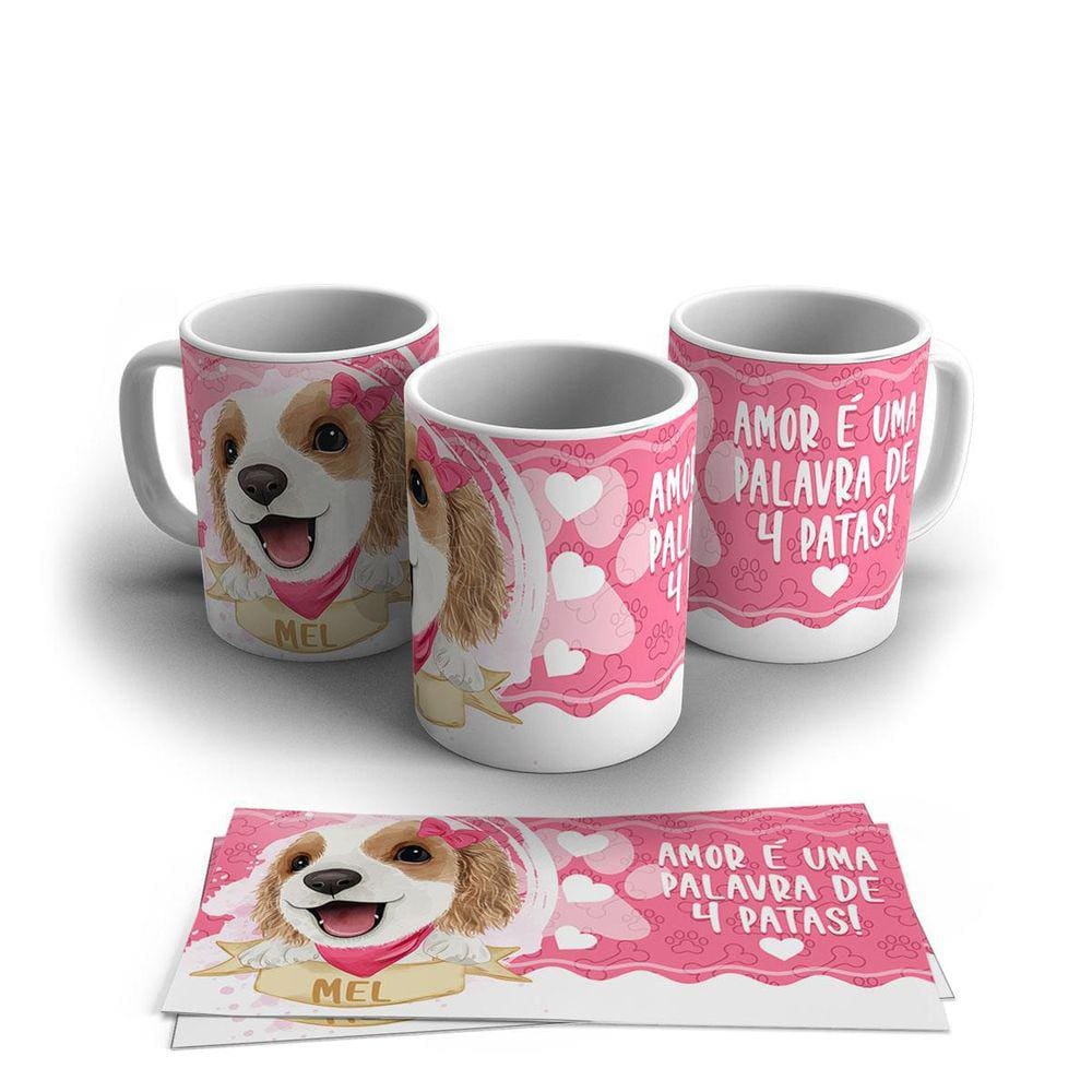 Caneca Personalizada Porcelana Pet Cachorro 325ml