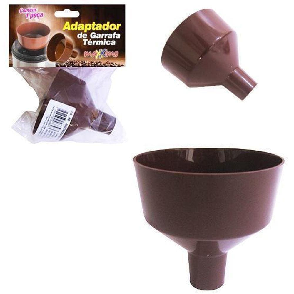 Adaptador Plastic Garrafa Termica Marrom 7,5X7,5Cm Na Solapa