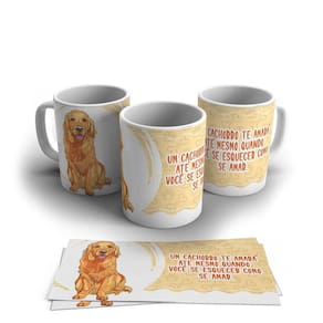 Caneca Personalizada Porcelana Pet Cachorro 325ml