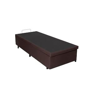 Base Box Baú Solteiro 96x203x42cm Courino Marrom