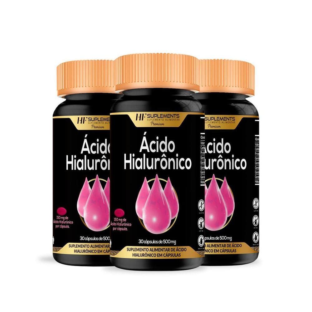 3X Ácido Hialuronico 30Caps Hf Suplements
