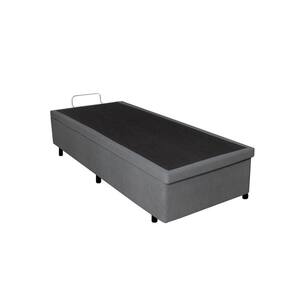 Base de Box Baú Solteiro 96x203x42cm em Courino Cinza