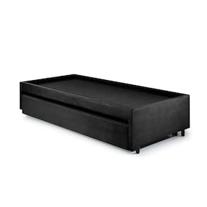 Bicama Box para Dois Colchões Solteirão Suede Preto