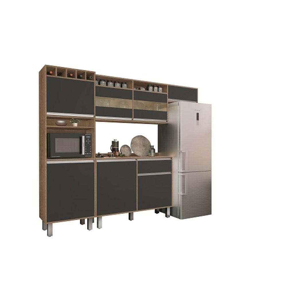 Cozinha Smart Freijó/Grafite – Vitamov