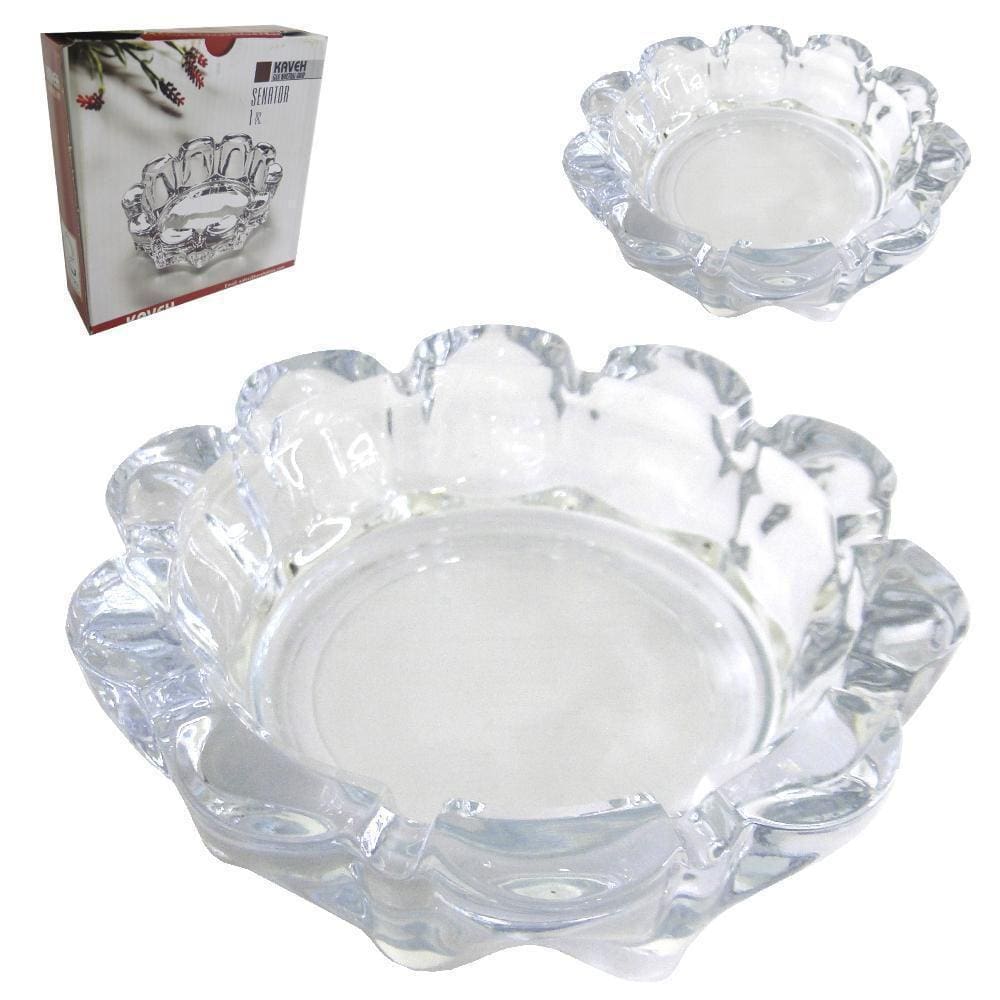 Cinzeiro De Vidro Redondo Senator 14Cm De