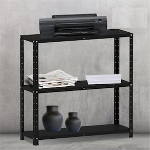 Estante Multiuso 3 Prateleiras 92cm Aço Preto