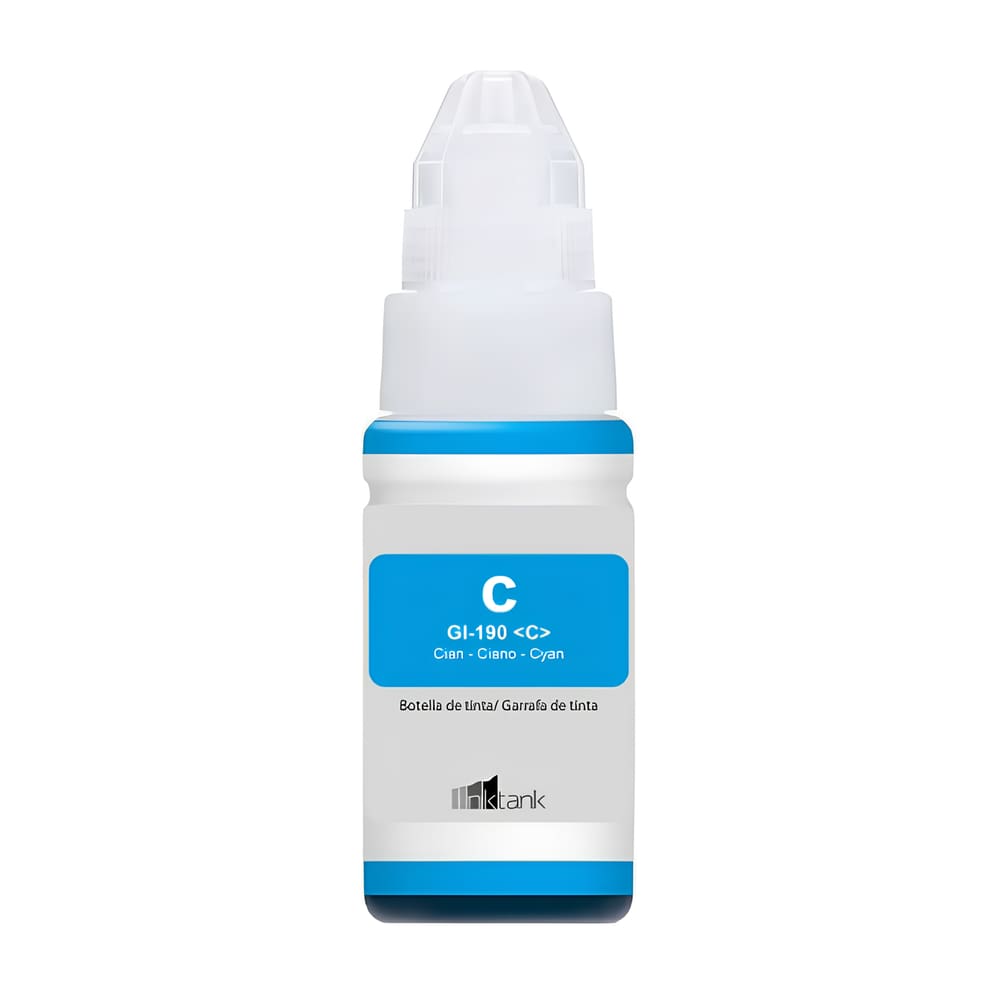 Refil de Tinta Compatível Canon G3102 GI-190 Cyano Compatível