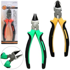 Alicate Corte Diagonal 6`` Cabo Emborrachado Amarelo / Preto