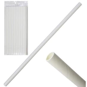 Canudo De Papel Reto Biodegradavel Com 25 Pecas 19,7Cm