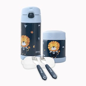 Kit Alimentação Garrafa Pote Térmico e Talher Clingo