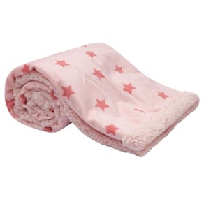 Mantinha Dupla Face Estrelinhas Rosa - Buba