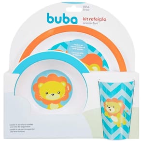 Kit Refeição Animal Fun - Leão - Buba
