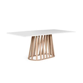 Mesa De Jantar Retangular 6 Lugares 160x90cm Gabi Branco/jade - Straub Web