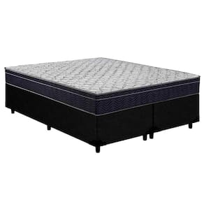 Conjunto Box Queen: Colchão Anatômico Ortobom D45/EP Airtech 150 Ortopilow + Base CRC Courano Black(158x198)