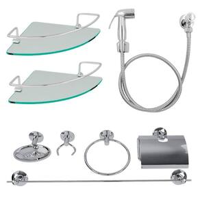 Kit Banheiro Completo 1 Kit Banheiro + 2 Porta Shampo Canto