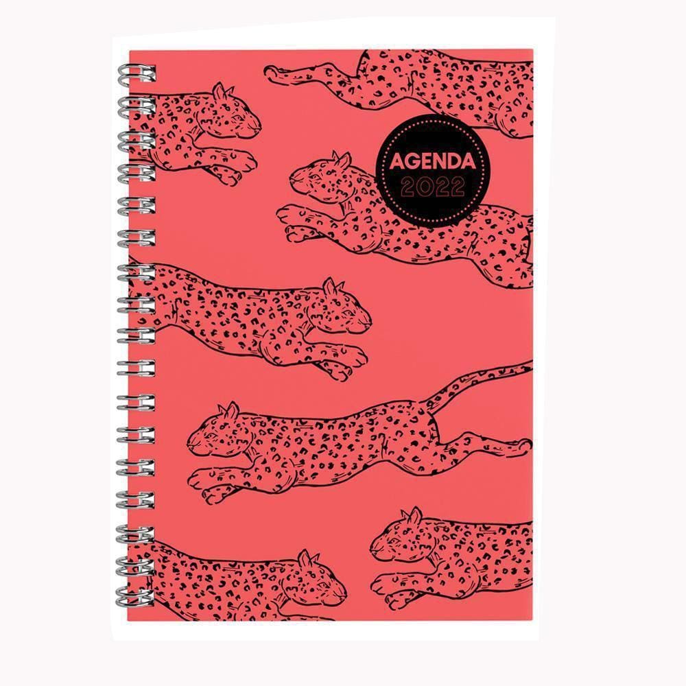 Agenda 2022 Capa Dura 21X14,5Cm Espiral A5 Animal 176 Folhas