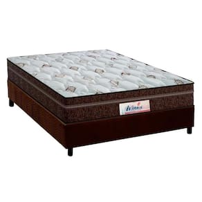 Conjunto Box Casal: Colchão Molas Probel MasterPocket Ensacadas ProDormir Miami + Base CRC Suede Brown(138x188)