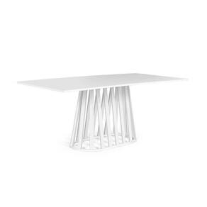 Mesa De Jantar Retangular 6 Lugares 180x90cm Gabi Branca - Straub Web
