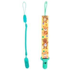 Combo 1 Prendedor De Chupeta Estampado E 1 Mola Pietra Baby