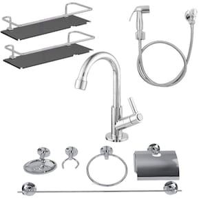 Kit Completo Banheiro / 1 Torneira Cod 123 + 2 Porta Shampoo