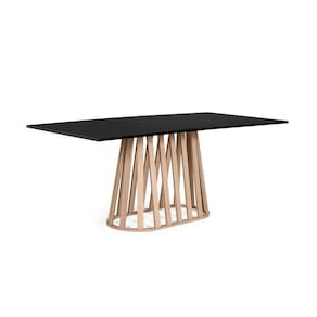 Mesa De Jantar Retangular 6 Lugares 180x90cm Gabi Preto/jade - Straub Web