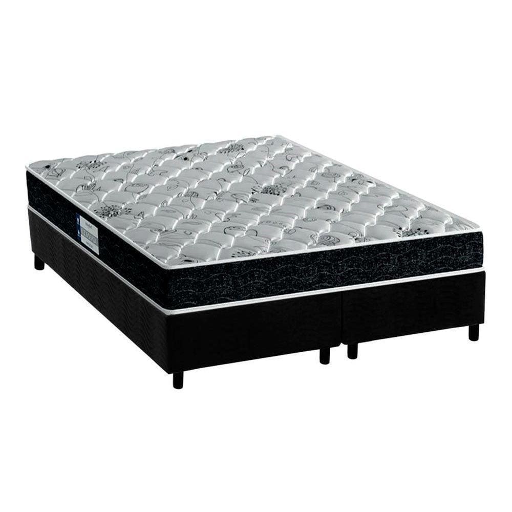 Conjunto Box Queen: Colchão Anatômico Probel D45/EP Firmepedic ProDormir Advanced Tech2000 + Base CRC Suede Black(158x198)