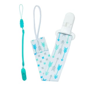 Combo 1 Prendedor De Chupeta Estampado E 1 Mola Pietra Baby