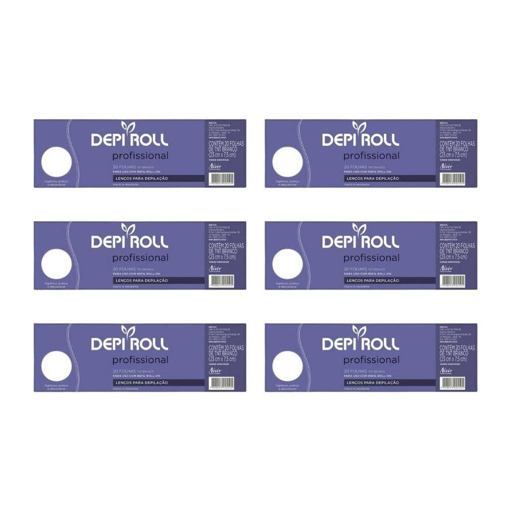 Depilatorio Depiroll Lenços Com 20Un Tnt - Kit Com 6Un