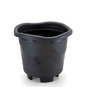 Vaso Redondo Pequeno Preto em Polipropileno - Design Moderno para Flores e Plantas